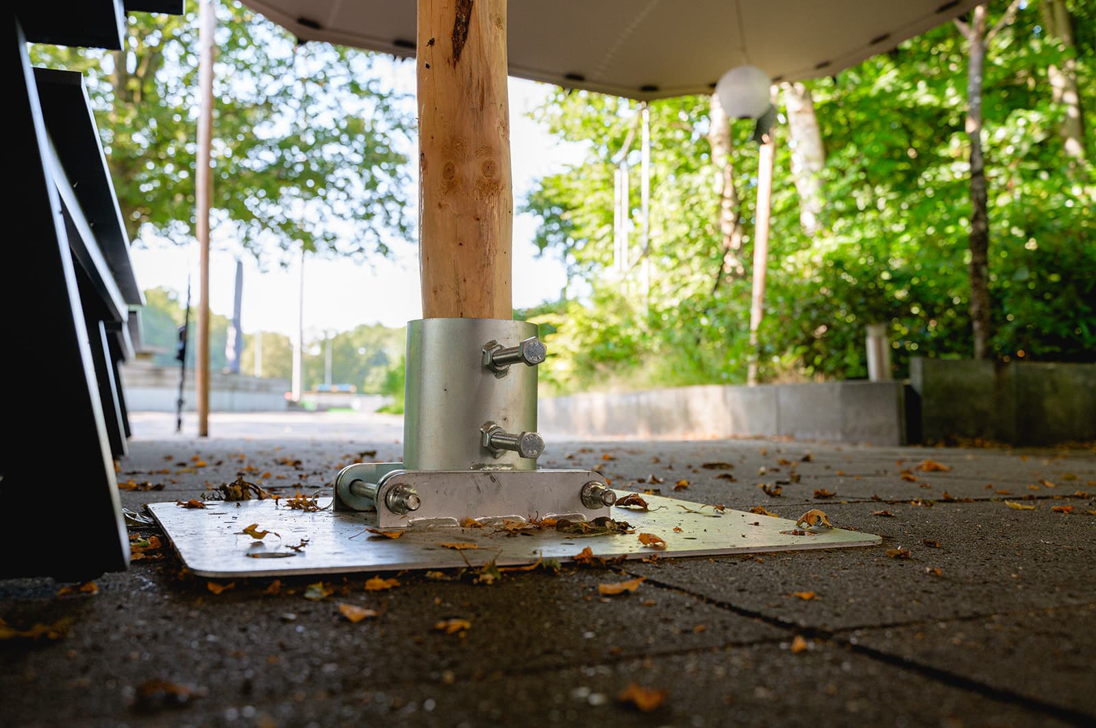 Baseplate stibiliteit stretchtent middenpaal